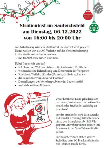 Einladung Straßenfest Sauteichsfeld