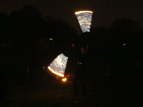 F8 Feuershow Blauer Wirbel