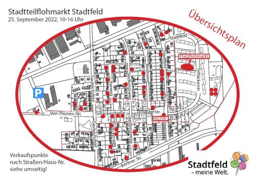 Postkarte Stadtteilflohmarkt Stadtfeld 2022 Cover