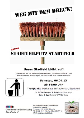 Stadtteilputz Stadtfeld 2013 Plakat