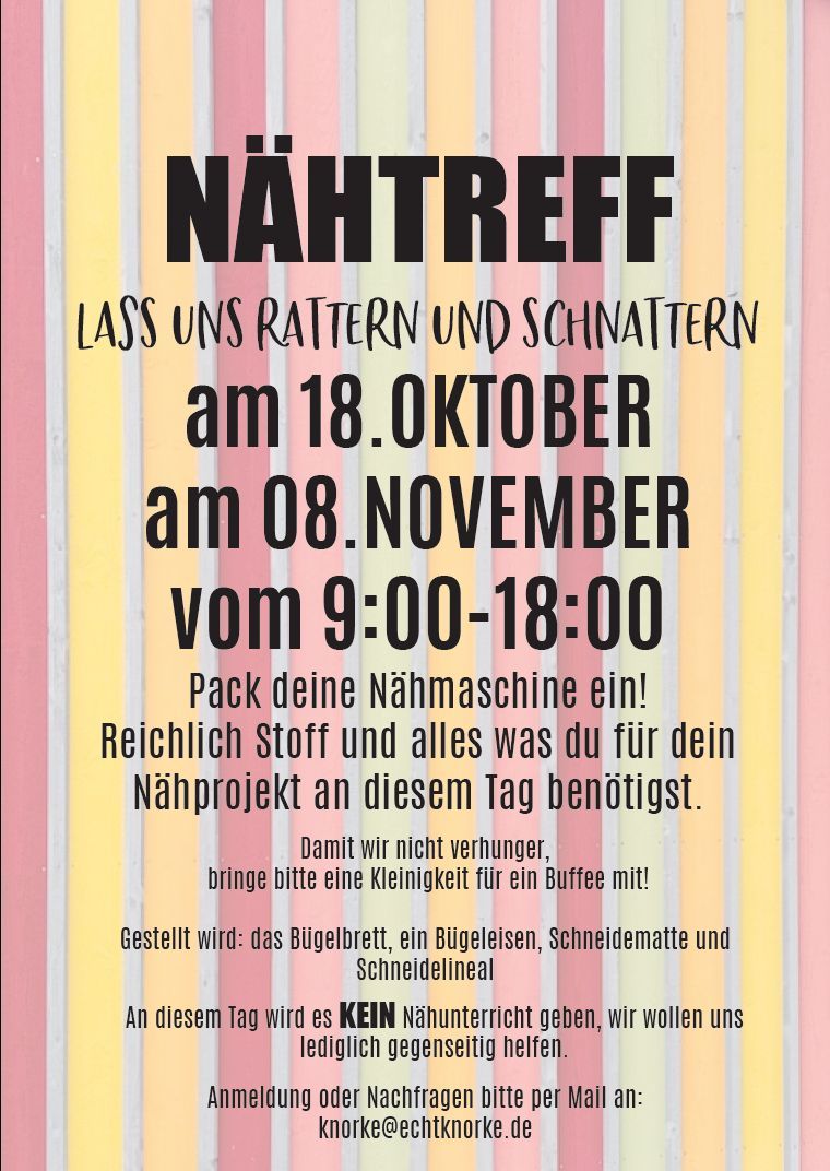 Nähtreff Herbst/Winter 2025