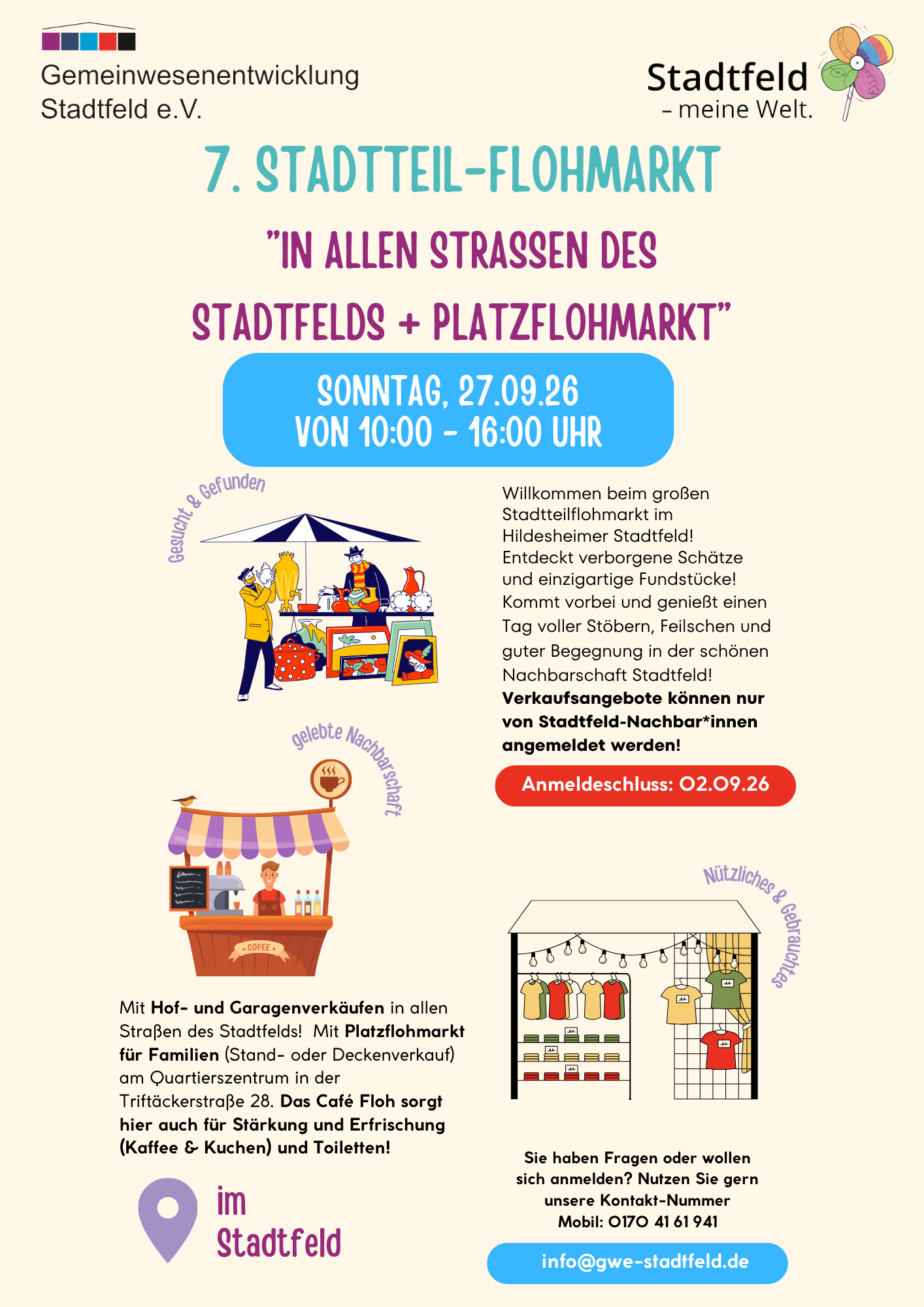 7 Stadtteil Flohmarkt neu 21 x 29.7 cm 2